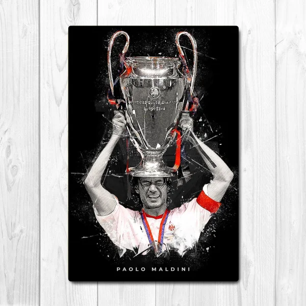 

New PaoloMaldini Soccer Football Player Art Wall Decor Tin Sign Vintage Garage Sign Bar Club Cafe Garage Farm Decor