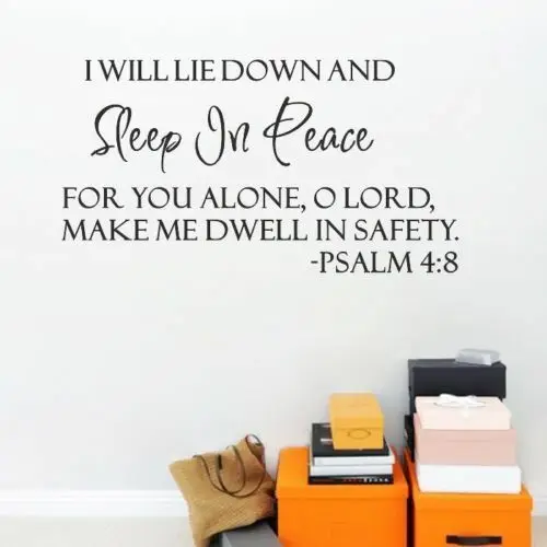 Виниловые наклейки сделай сам с цитатами Сон в спокойствии тексты из Библии на
