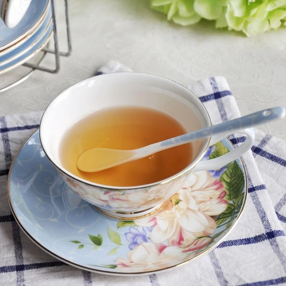 Набор керамических кофейных чашек фарфоровые чайные чашки и блюдца с ложкой