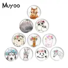 Кабошон-цветок с венком, кабошон-цветок с милым животным, ручная работа, ювелирные изделия, 2019