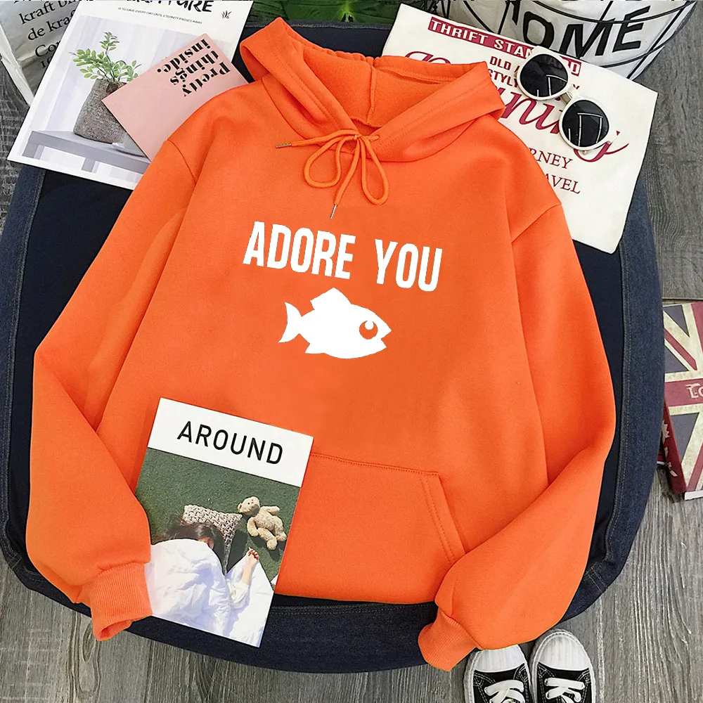 

ADORE YOU Hoodie Harry Styles Hoodies Casual Print Pullovers Korean Tops 2021 Fashion Girls Top Streetwear Women XL