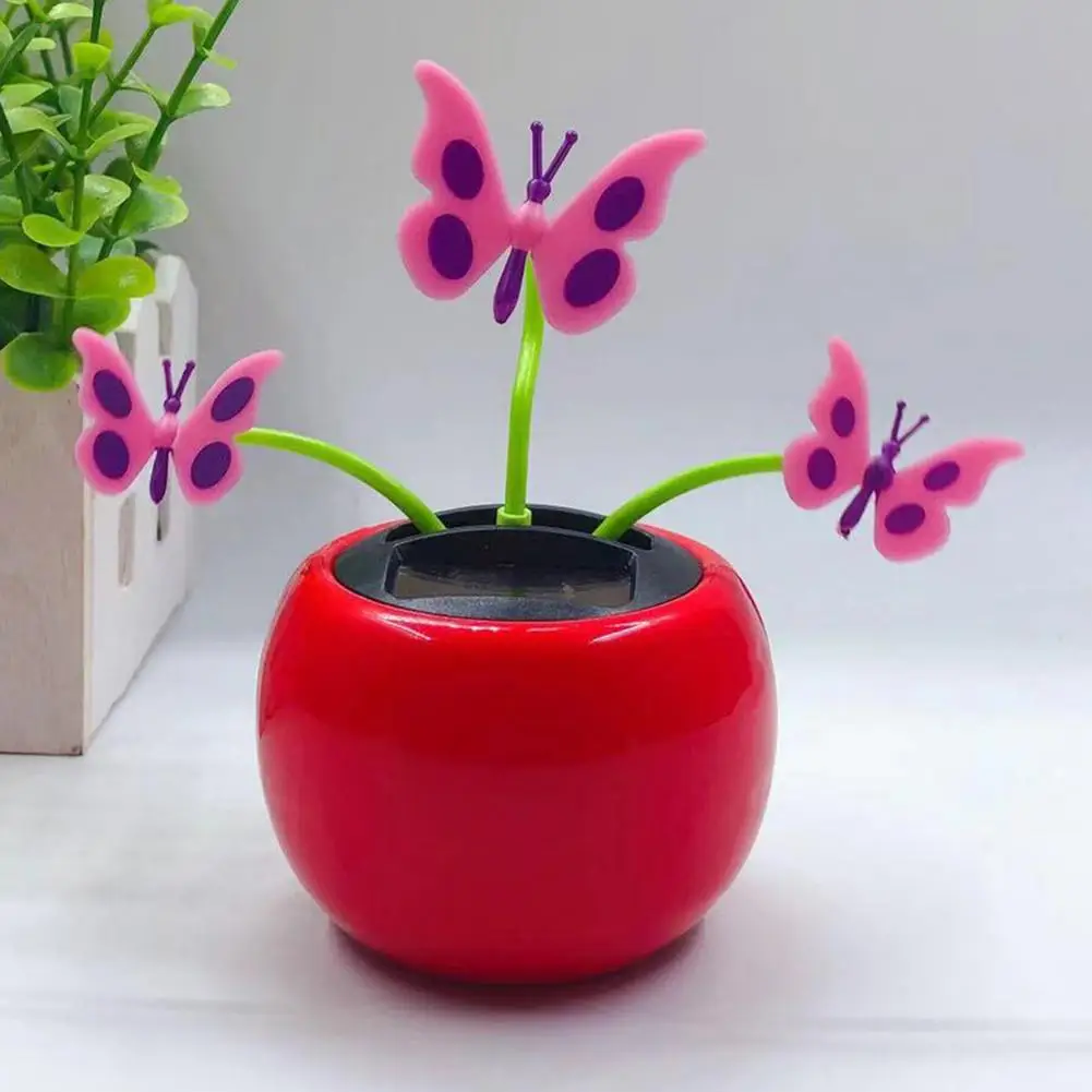 New Fashion Solar Dancing Toy Butterfly Safflower Swinging Dashboard Ornament Kids Gift Auto Interior Home Decor Accessories | Автомобили