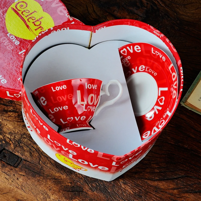 Керамическая кофейная чашка и блюдце в Европейском стиле свадебный подарок