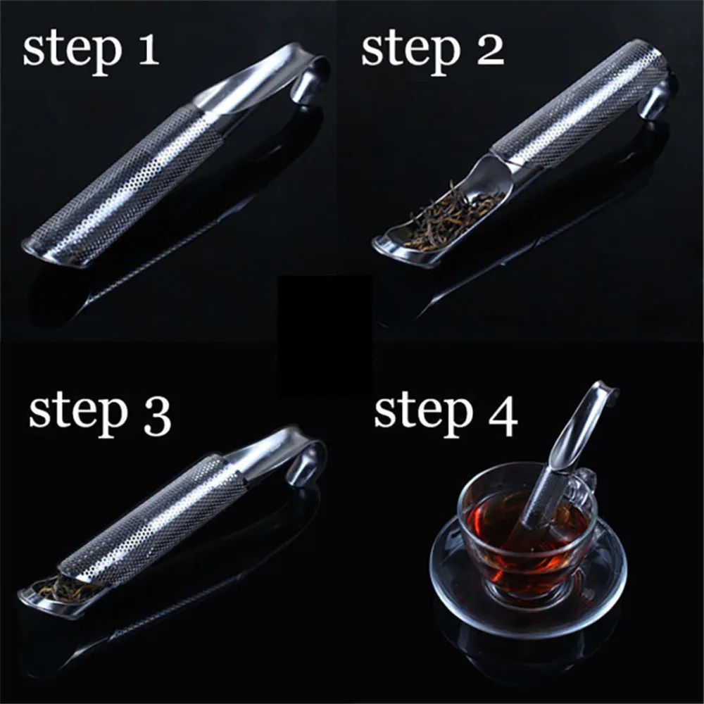 

Tea Strainer Amazing Stainless Steel Infuser Pipe Design Touch Feel Holder Tea Spoon Infuser Filter Kitchen Accessories