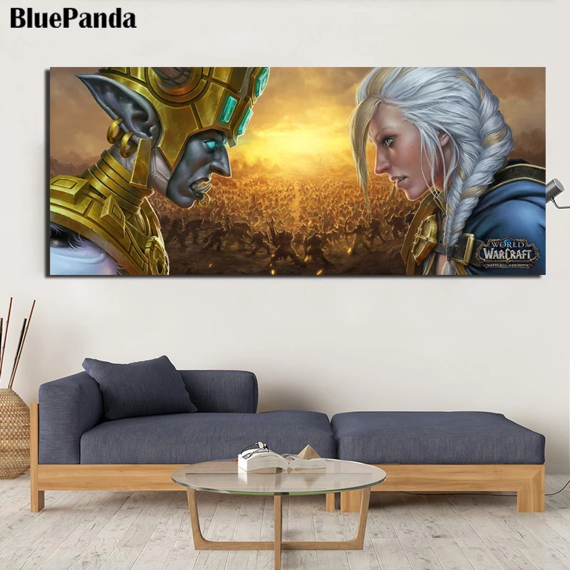 Картины Warcraftes World Battle For Azeroth настенные художественные принты для детской комнаты