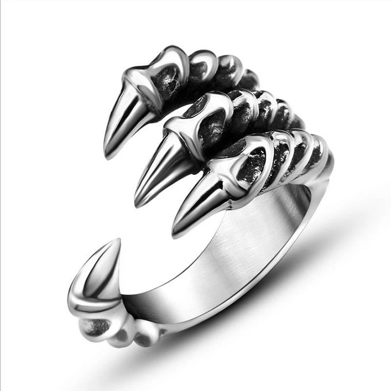 

Vintage Animals Eagle Claw Ring Men Women Punk Hip Hop Opening Adjustable Fashion Personality Gothic Rings Jewelry Gift