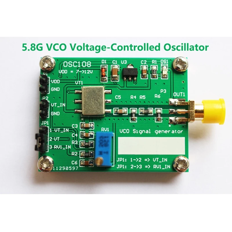 5.8G RF microwave voltage controlled oscillator, VCO, sweep signal source, signal generator