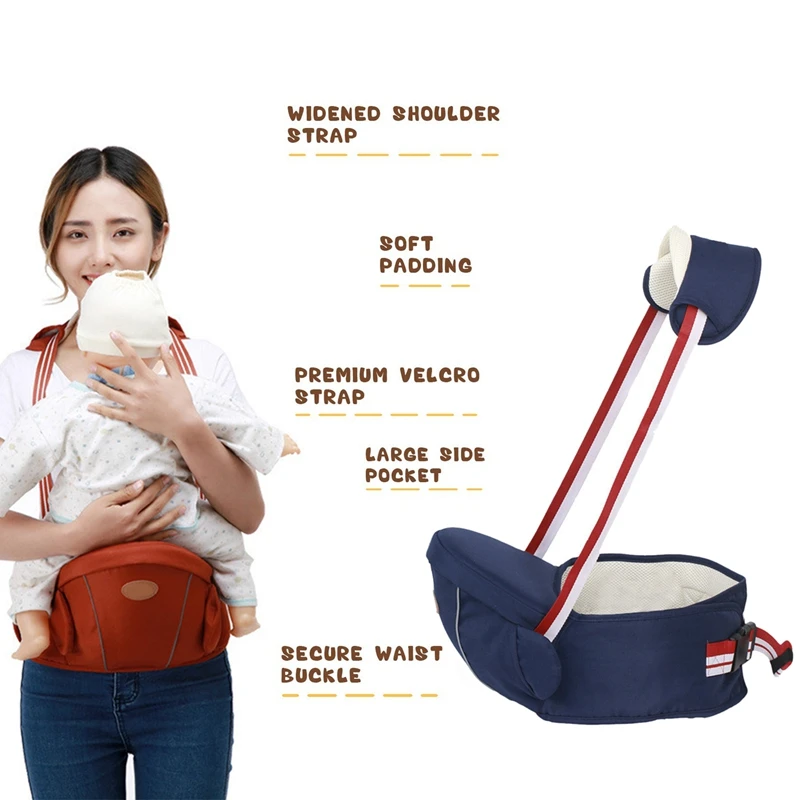 Воздухопроницаемая переноска для детей Детский поясной табурет ремень кенгуру