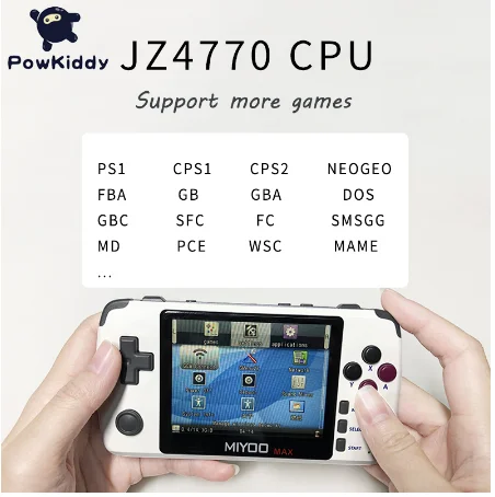 Игровая консоль Powkiddy q80 в стиле ретро 3 5 дюйма IPS экран 1000 + игр симулятор PS1 память
