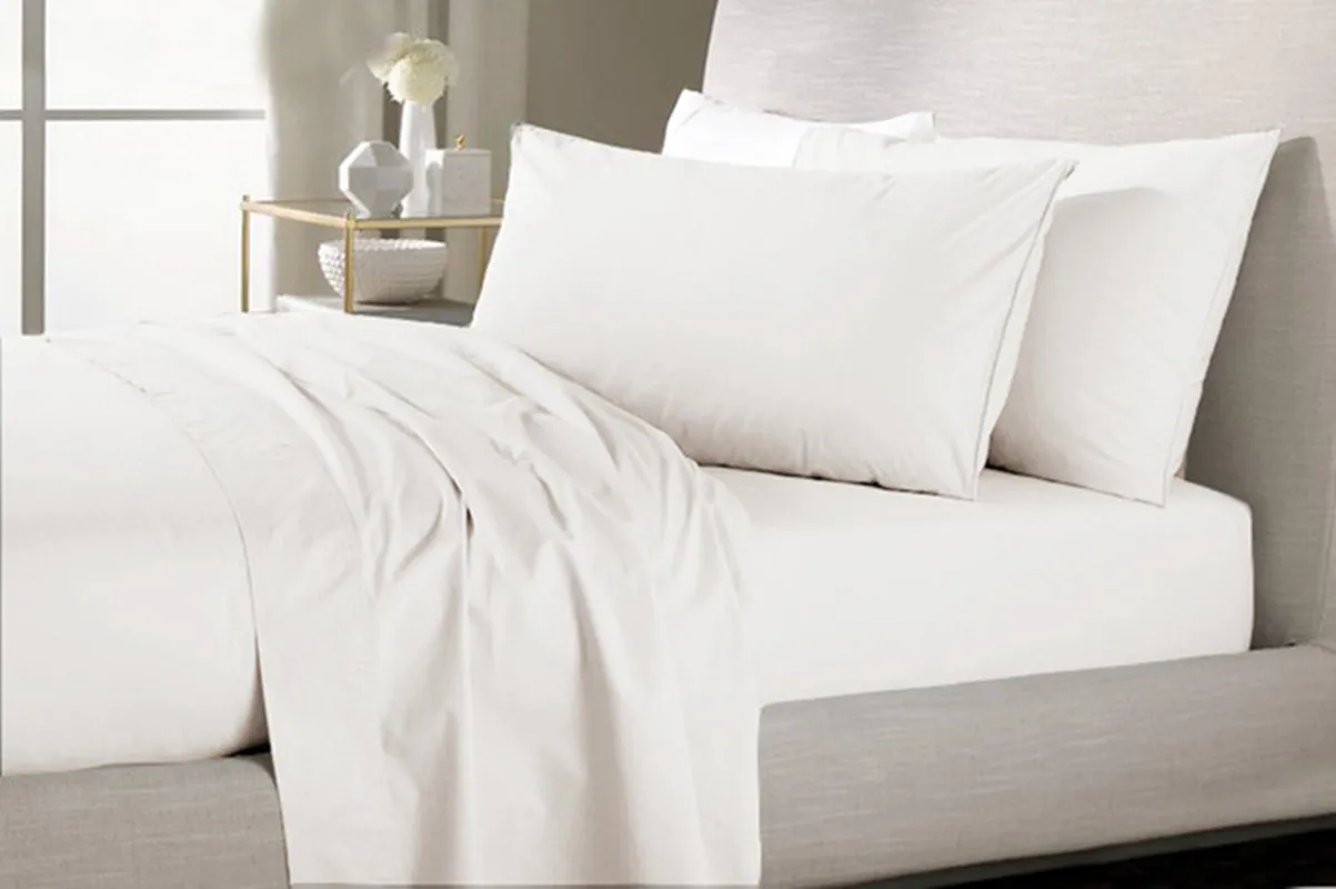 4 PCs Set Flat Fitted Sheets Pillowcases 100% Egyptian Cotton 800 TC Australia Style King Size White Silvery Colors Customize | Дом и сад