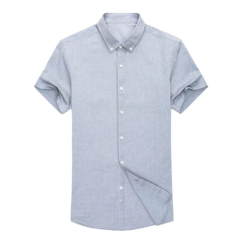 

Hot Sale 2021 Oxford Short Sleeve Shirt Men's Summer New Men's Thin Shirt Business Casual Cotton Solid Color Formal Shirt