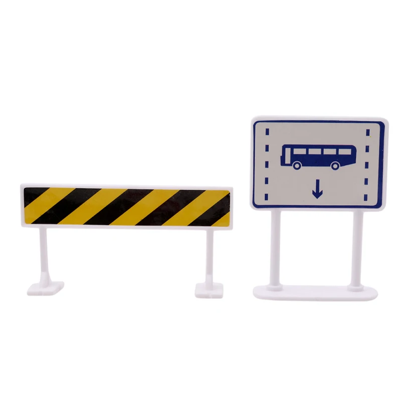 

New 9Pcs/set DIY Mini Traffic Signpost Scene Educational Toys For Children Traffic Signage Model Toy Gift For Infant Boys Girls