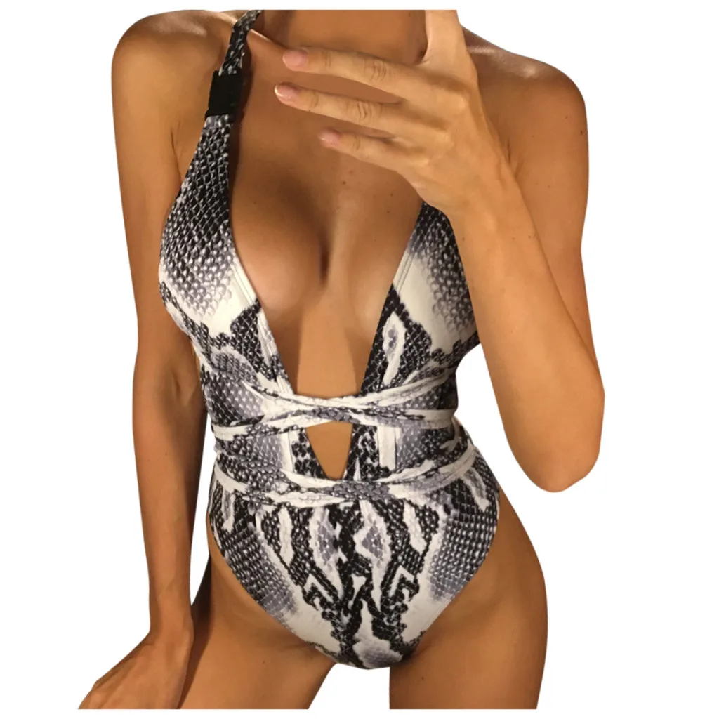 SAGACE женский купальник новый летний сексуальный цельный с леопардовым принтом и