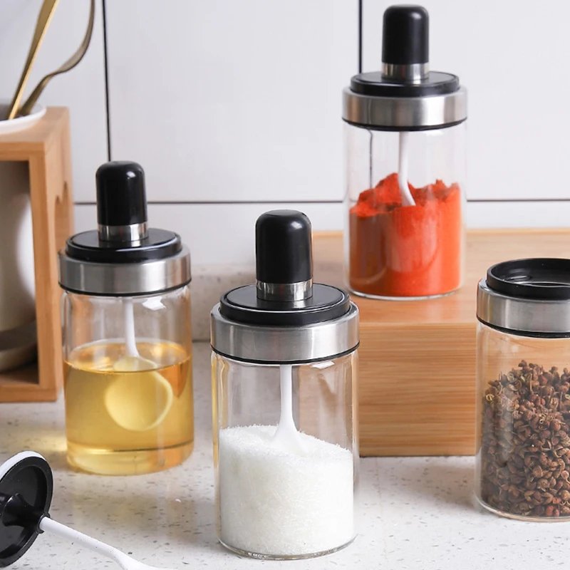 Konco кухонные принадлежности бутылка для приправ с ложкой приправа банка специй