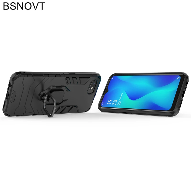 for cover oppo a1k case cph1923 magnetic finger ring holder armor cover for oppo realme c2 case for oppo a1k realme c2 rmx1941 free global shipping
