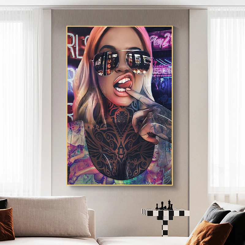

Fashion Sexy Woman Canvas Painting Wall Art Nordic Posters and Prints Wall Pictures for Living Room Decoration Frameless