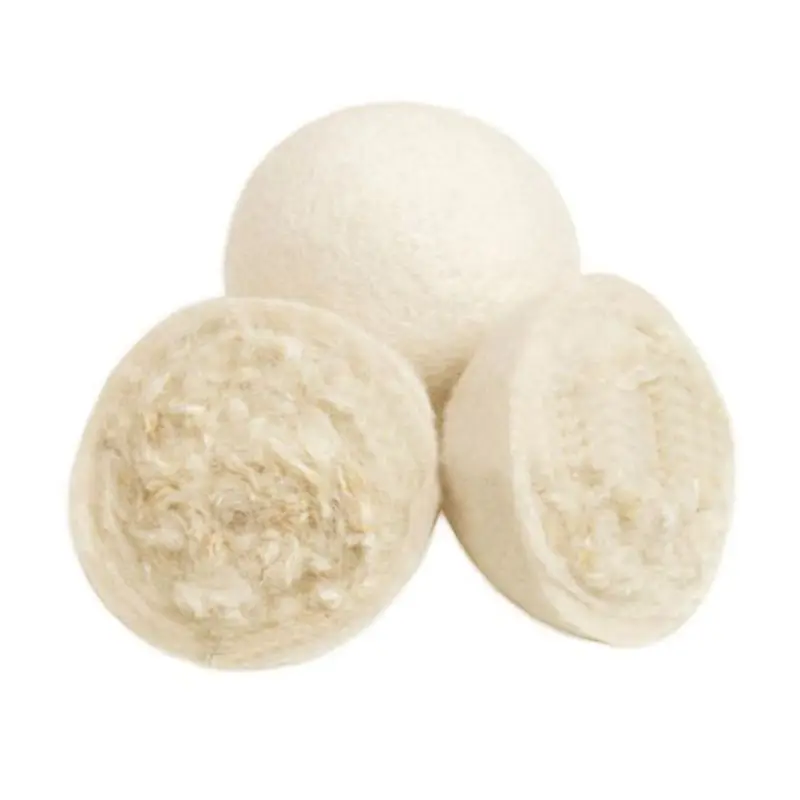 

1 x 7cm Wool Dryer Balls Drying Fabric Softer Luandry Home Washing White 95AA