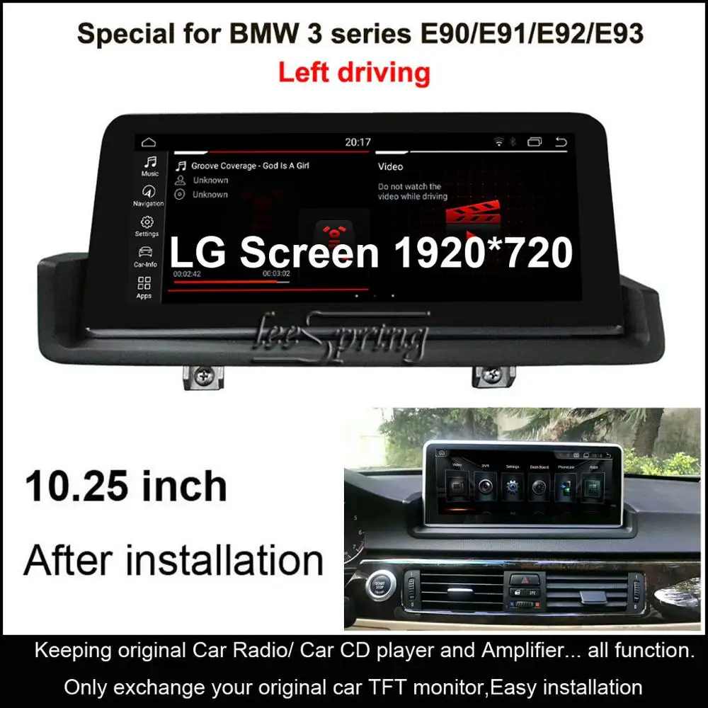 10.25" IPS Screen 8-Core Android 11 Car multimedia Player for BMW 3 Series E90 E91 E92 E93 (2005-2012) Left driving 10.25" IPS Screen 8-Core Android 11 Car multimedia Player for BMW 3 Series E90 E91 E92 E93 (2005-2012) Left driving