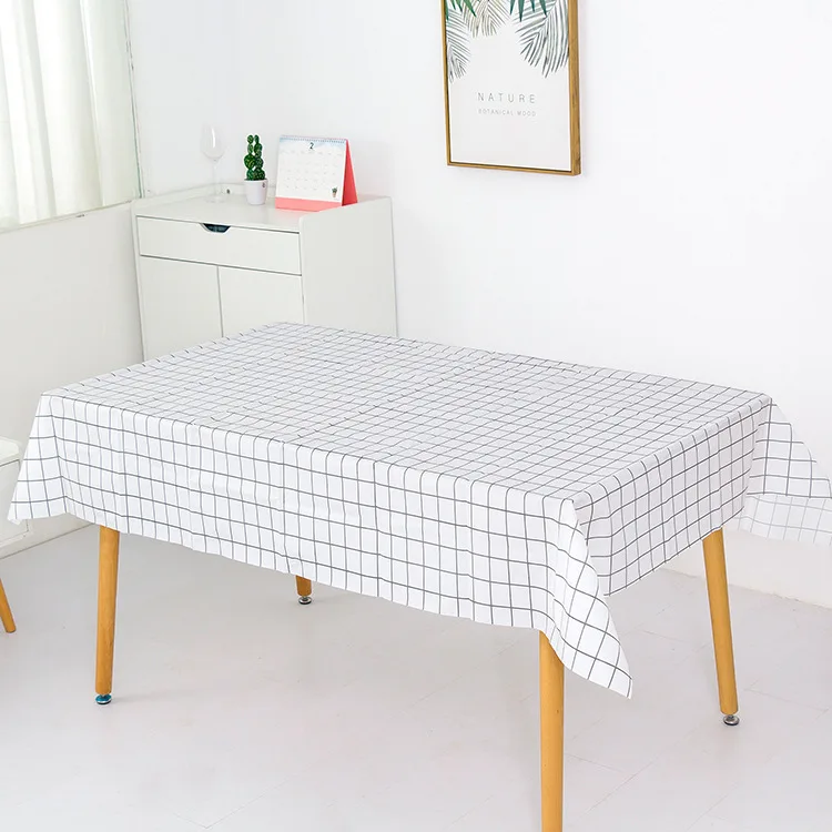 

Plastic Tablecloth Print Color Pink Wedding Birthday Party Table Cover Rectangle Desk Cloth Wipe Covers Waterproof Table Cloth