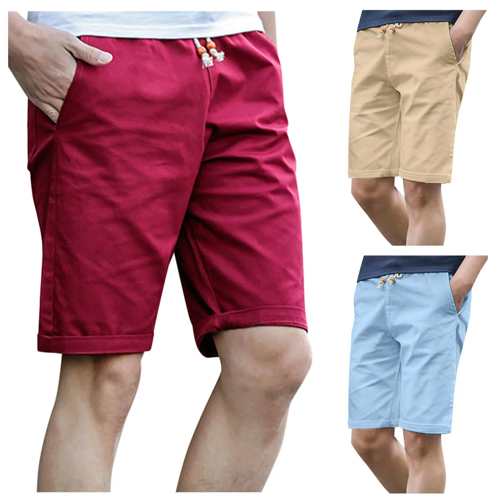 

74# 2021 New Summer Outdoor Sport Running Shorts Men's Casual Short Pants Fashion Washed Beach Pants Cargo Pants Boardshorts