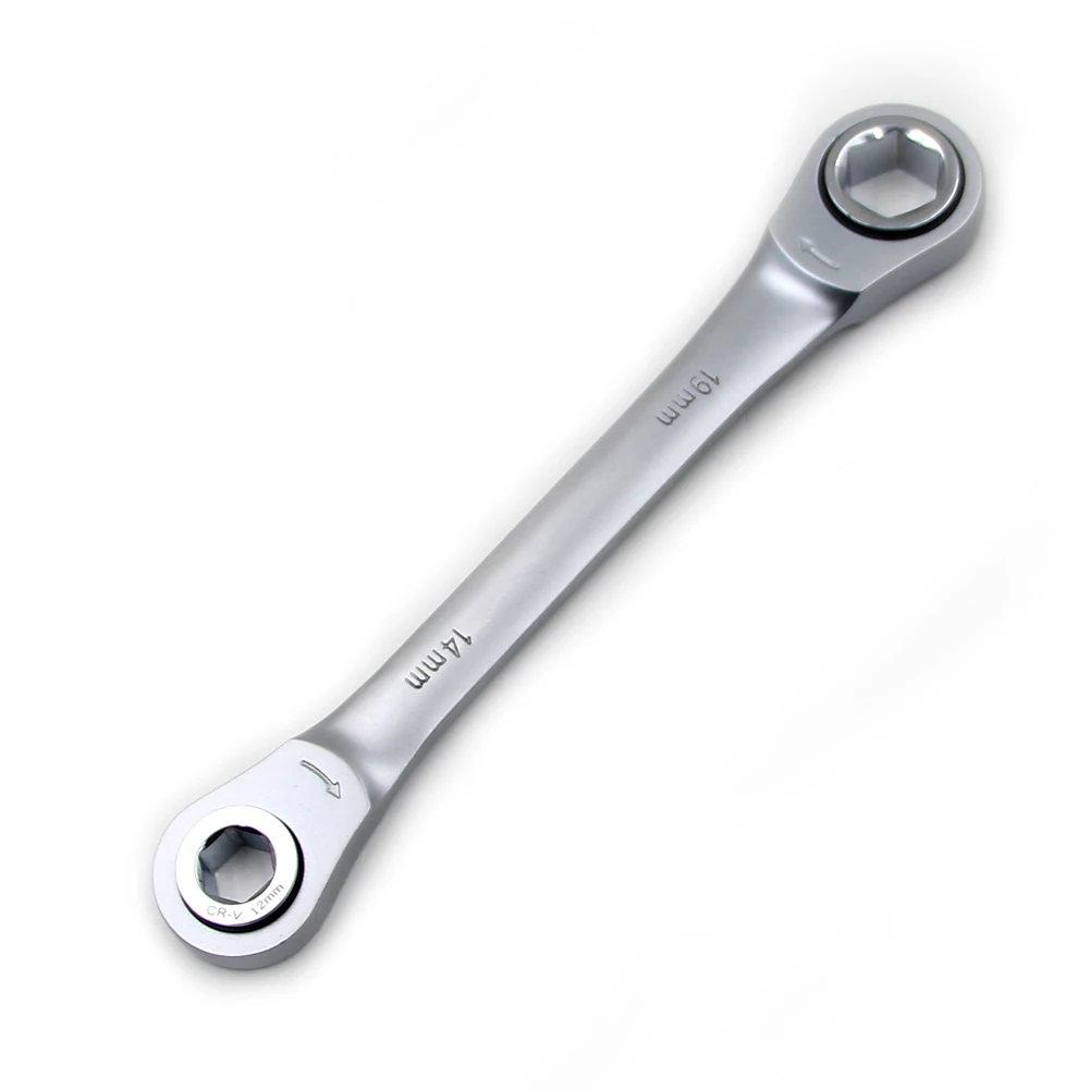 

Ratchet Wrench Socket Spanner Vanadium Ring Double Head Tough Ratchet Wrench Chrome Easily Carrying Lightweight Tools