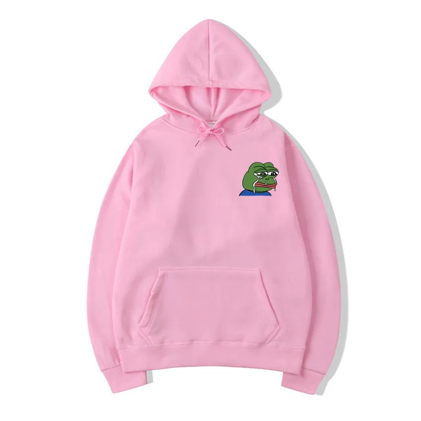2019 Новый грустная лягушка Повседневная Толстовка с капюшоном в стиле хип хоп