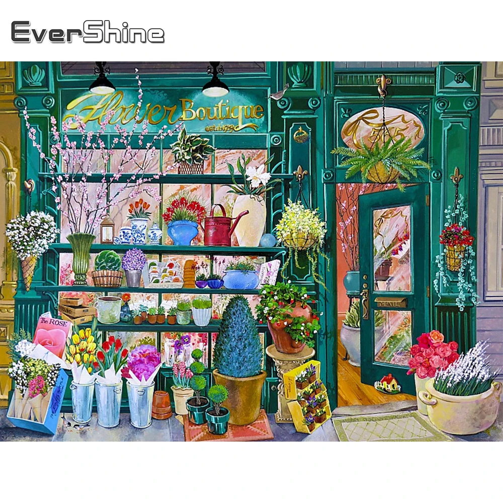 

Алмазная вышивка с изображением пейзажа, с изображением цветов