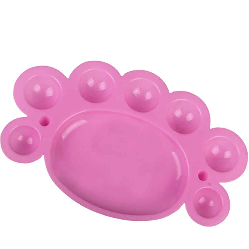 8-след Форма Пластик палитра лоток студент искусства Краски Цвет Палитра Картина