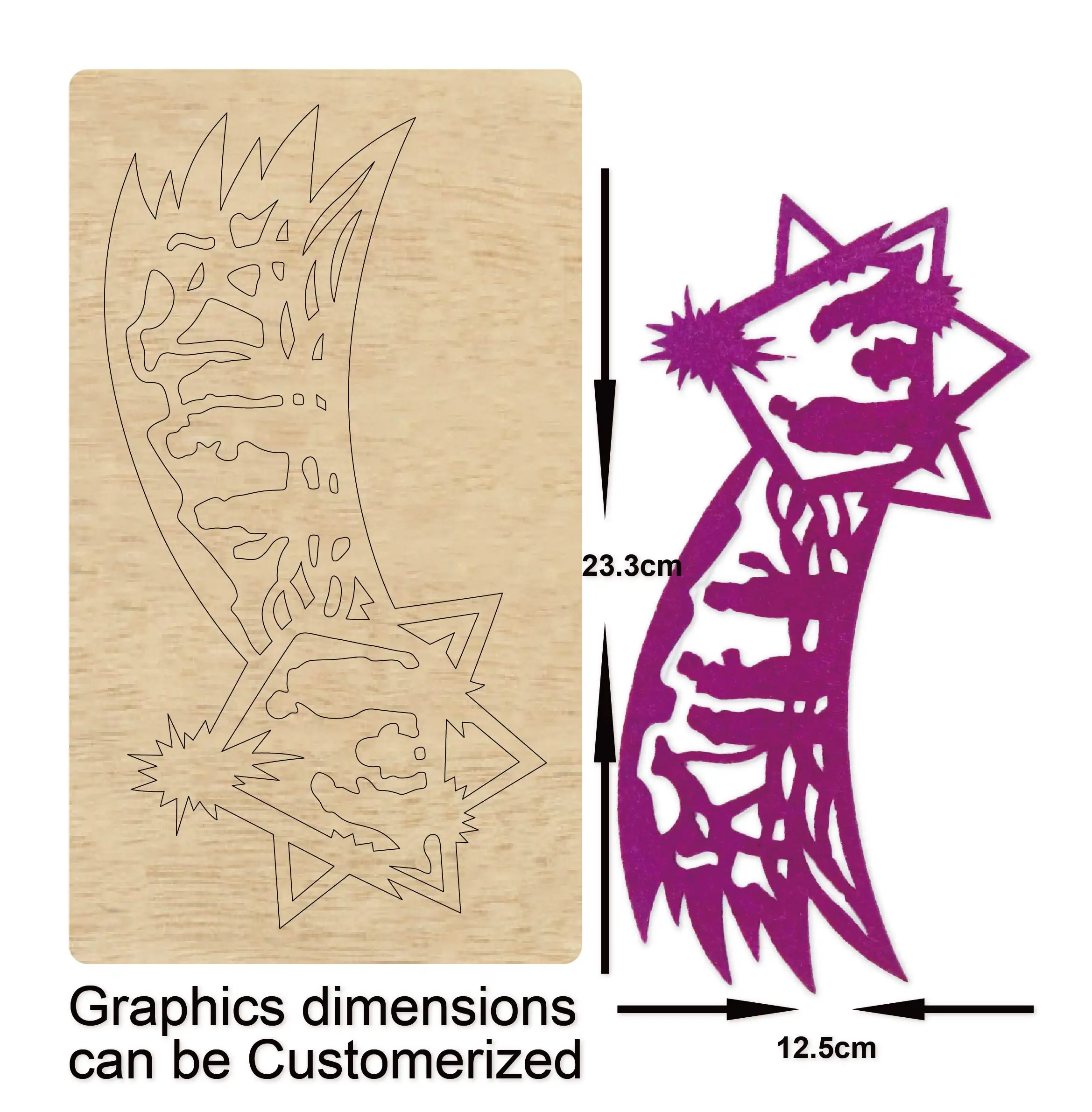 3D религиозная паломническая звезда формы высечки аксессуары для кожаной бумаги