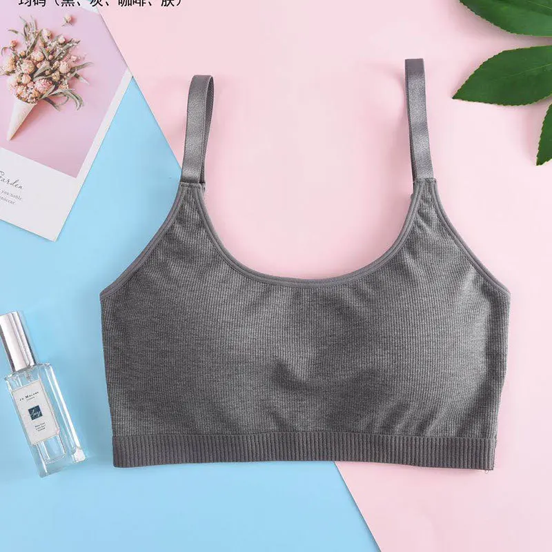 Sujetador de algod&oacute;n sin costuras para ni&ntilde;as, ropa interior de entrenamiento, para adolescentes, 8-16 a&ntilde;os, 2 piezas-1