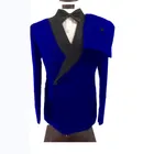 2021 Королевский синий Свадебные Мужские костюмы, приталенные смокинги для жениха для мужчин, костюм из 2 предметов на заказ, Блейзер, деловые Пиджаки и брюки для выпускного вечера
