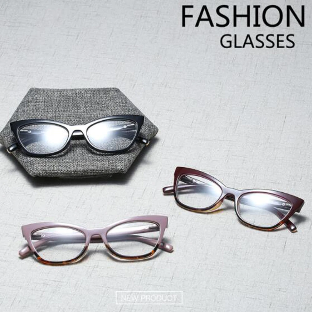 Ретро очки оправы для очков Для мужчин солнцезащитные &quotкошачий глаз&quot в виде