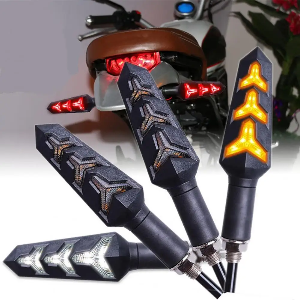 

55% Hot Sales!!! Turn Signal Light LED Sequential Fish Bone Design Blinker Indicator Flasher Lamp for Motorcycle