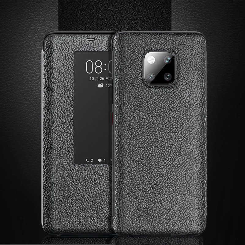 Чехол для huawei mate 30 Pro чехол 20X View умный из натуральной кожи флип 20 10
