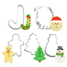 5 шт. рождественского печенья набор из быстрорежущей инструментальной стали Санта Форма помадка, кондитерские изделия хлеб печенье-сэндвич резак Нержавеющаясталь праздничное печенье пресс-формы