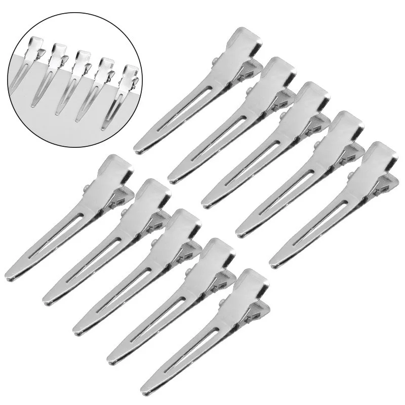 10 шт./компл. 4 5 см Серебряный утолщенный полый зажим для утконоса металлический