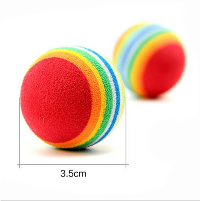 Радужный мяч для кошек игрушки домашних животных Интерактивная игрушка жевания
