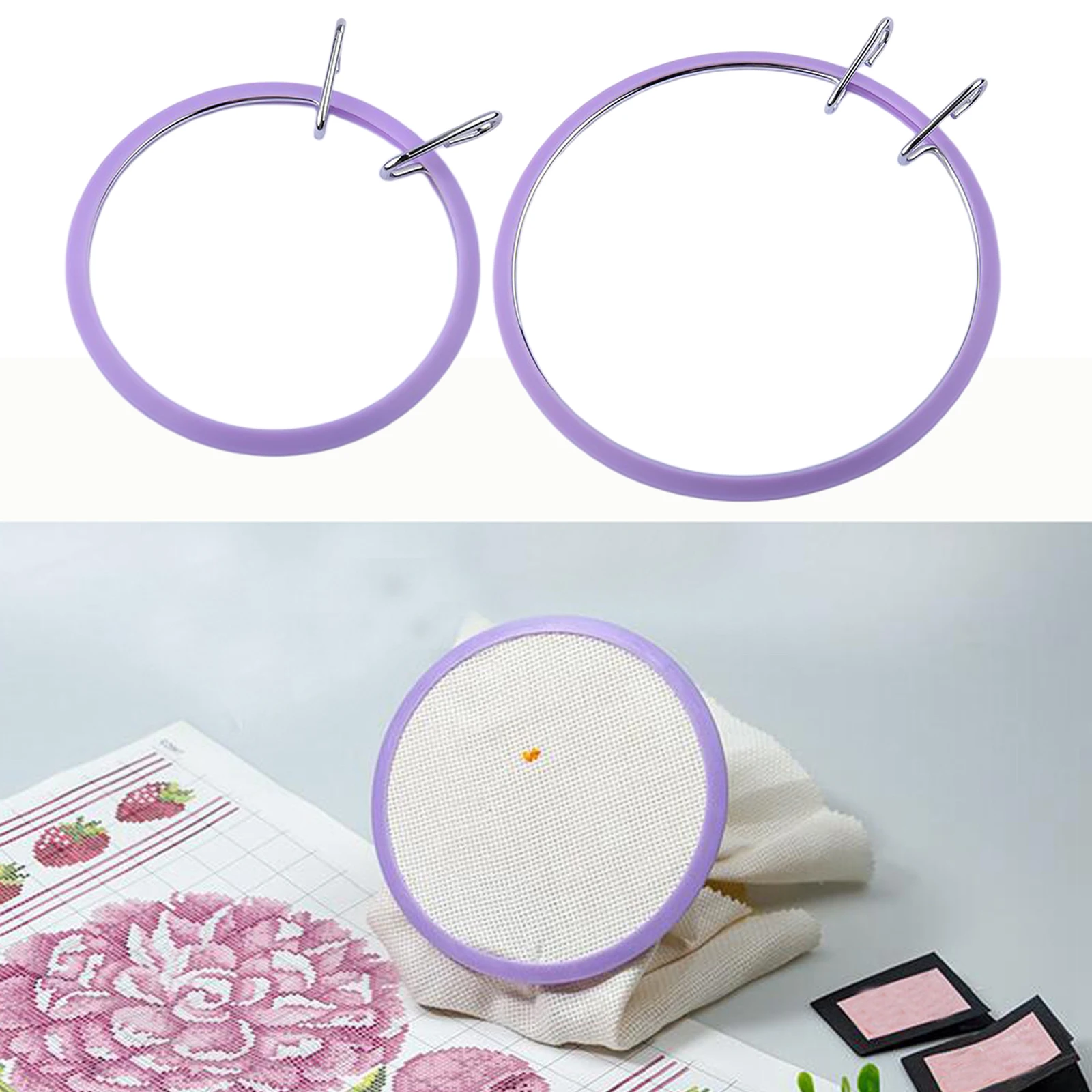 

Spring Tension Embroidery Hoop Tool Manual Accessories Embroidery Frame Circle Art Craft Cross Stitch Sewing Supplies
