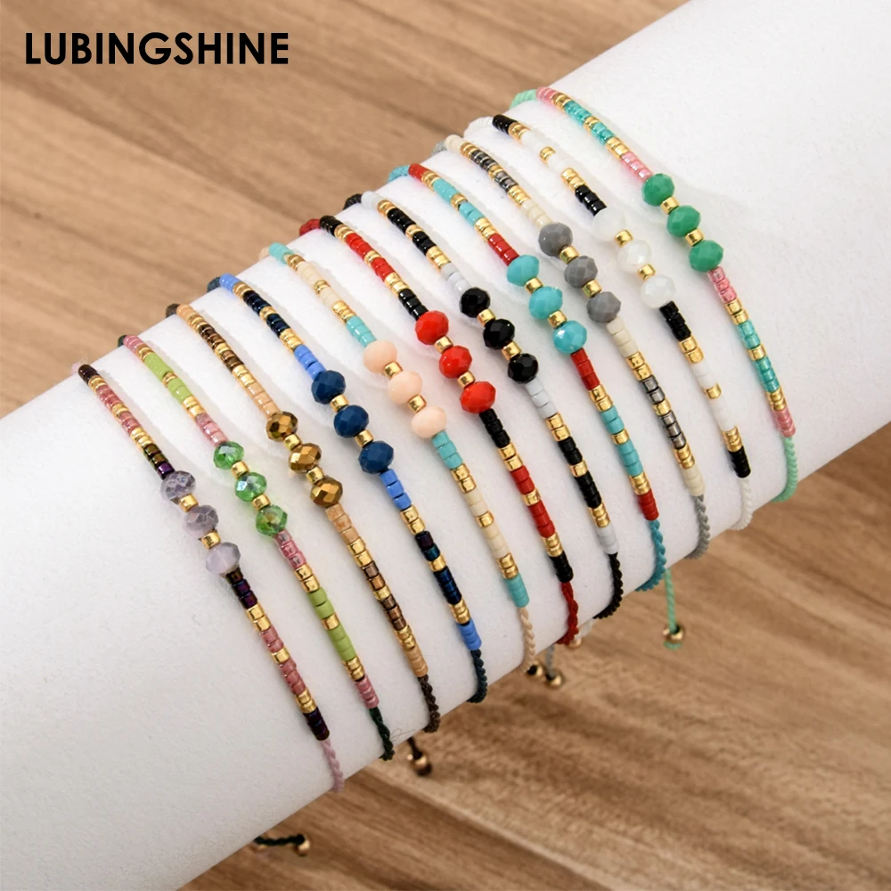 Плетеный Браслет-цепочка ручной работы в богемном стиле регулируемые браслеты с