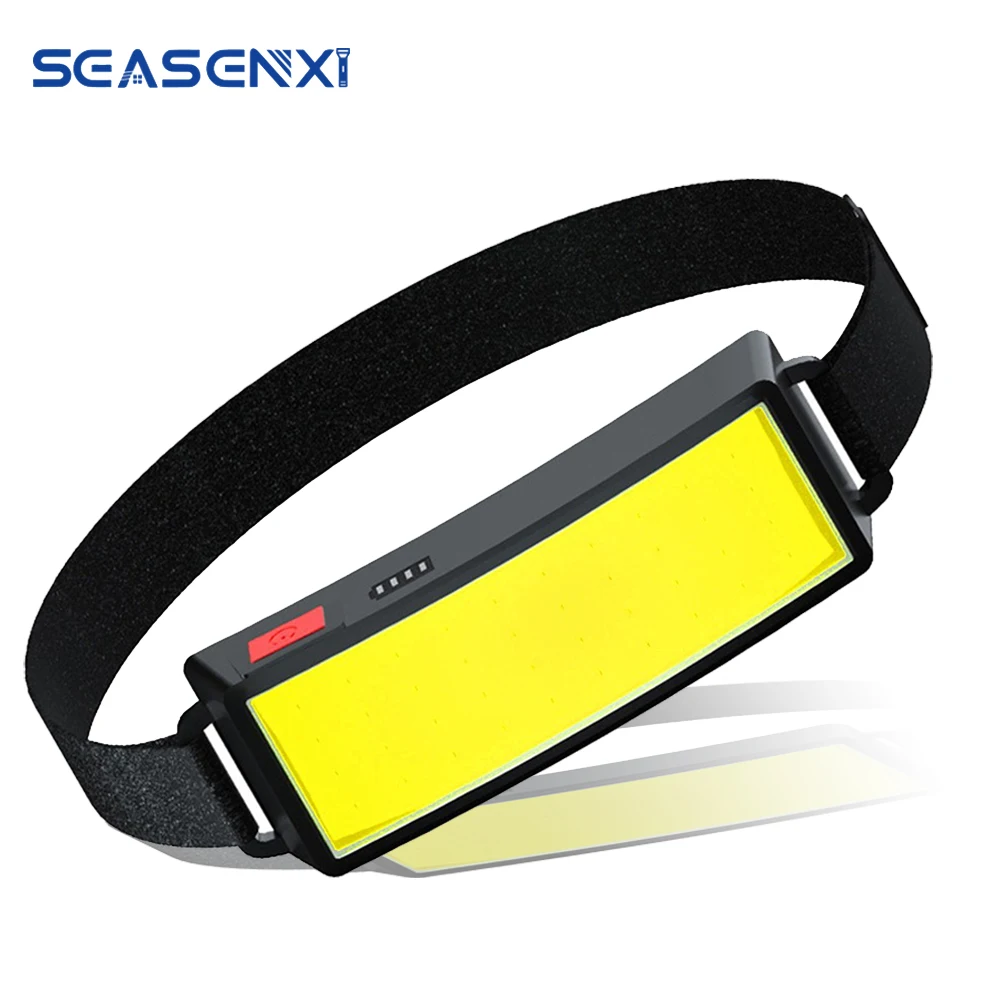 

SEASENXI COB LED Headlamp USB Rechargeable Headlight 500 Lumens Super Bright Camping Light 3 Modes Waterproof Head Torch