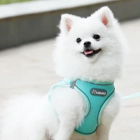 adjustable dog harness polyester mesh belt traction belt for pet dog adjustable reflective vest walking line dog harness