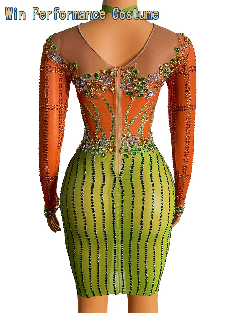 Модное женское боди Стразы большой эластичный костюм для ночного клуба бара