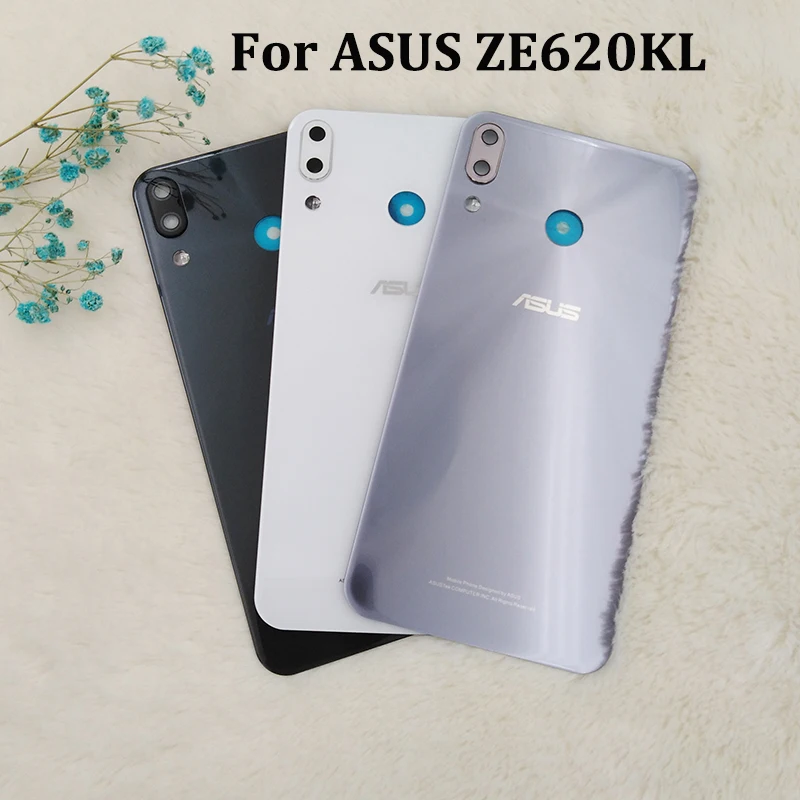 

Оригинал для Asus Zenfone 5 2018 ZE620KL Задняя стеклянная крышка батарейного отсека задняя крышка корпуса сменные детали для ASUS ZE620KL & Logo