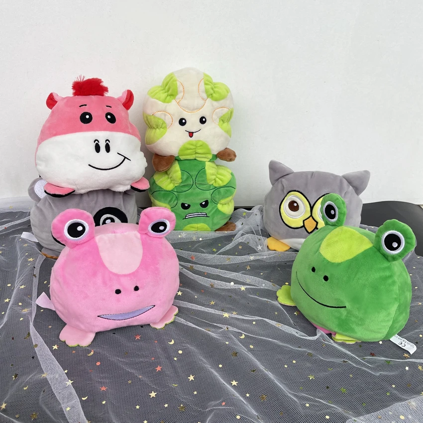 

Раскладной двухсторонний Кот Собака Сова Детский мягкий подарок плюшевые животные двухсторонняя раскладная кукла игрушки показать различ...