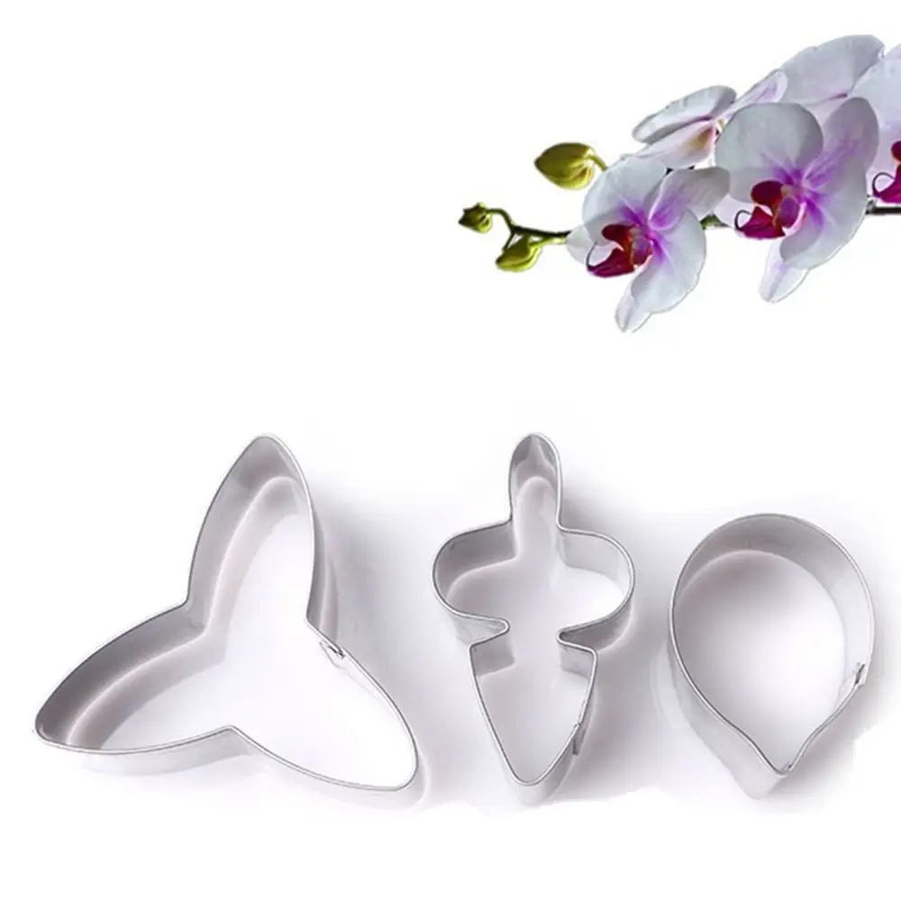 3 шт./компл. узор орхидеи помадка форма для пирожных лепесток кухонная утварь
