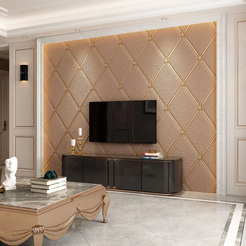 Beibehang оленьей кожи бархатная Алмазная решетка настенная бумага для гостиной