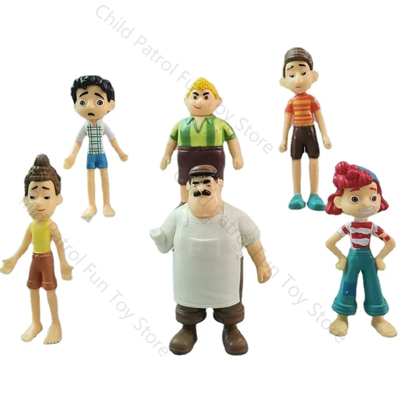 

6Pcs Disney Pixar Luca Alberto Sea Monster Boys PVC Action Figures Anime Model Kids Toys for Children Birthday Christmas Gifts