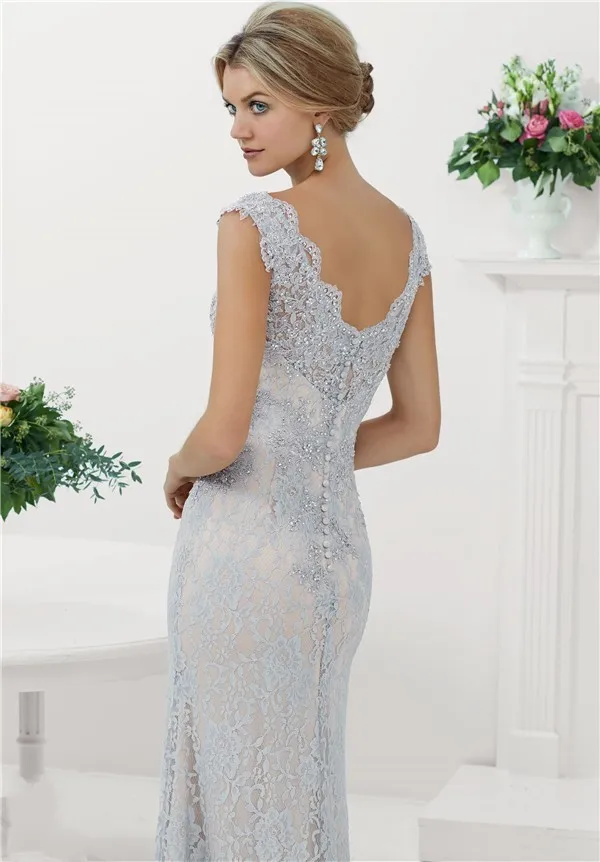 

2015 Elegant Floor- Length Sleeveless Natural sexy Lace Mermaid Long Evening Dress Prom Dresses Formal gown vestido de festa