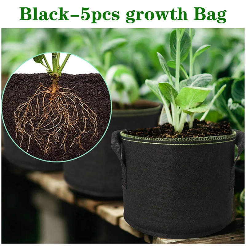 5 шт. установки галлонов уличные цветочные горшки для тяжелых условий