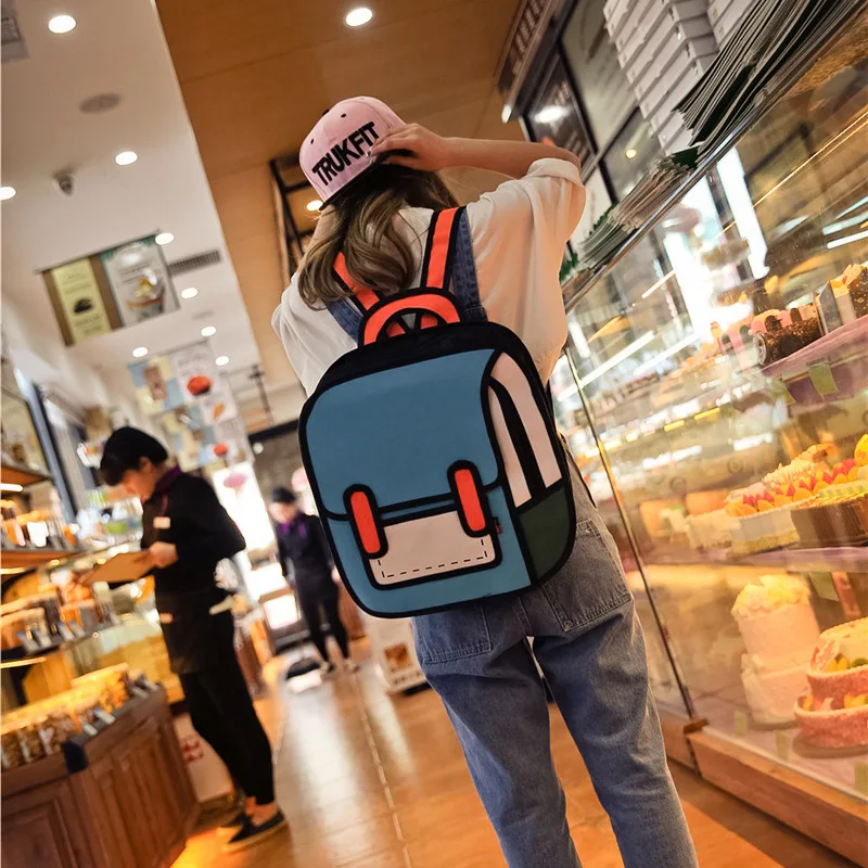 Женский рюкзак 2019 новая Корейская версия книги два юаня комиксы 2D мультфильм
